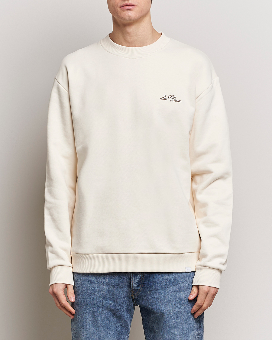 Men | Clothing | LES DEUX | Crew Sweatshirt Light Ivory