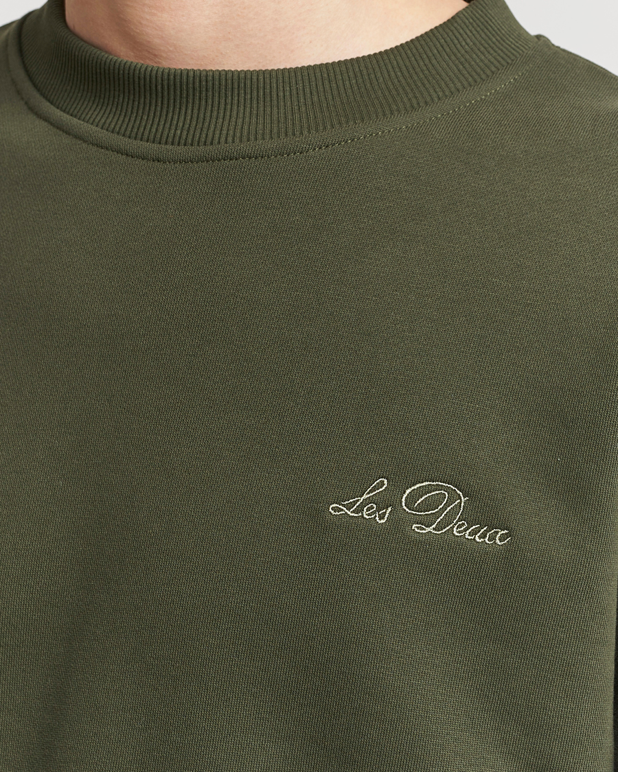Men | Sweaters & Knitwear | LES DEUX | Crew Sweatshirt Forrest Green