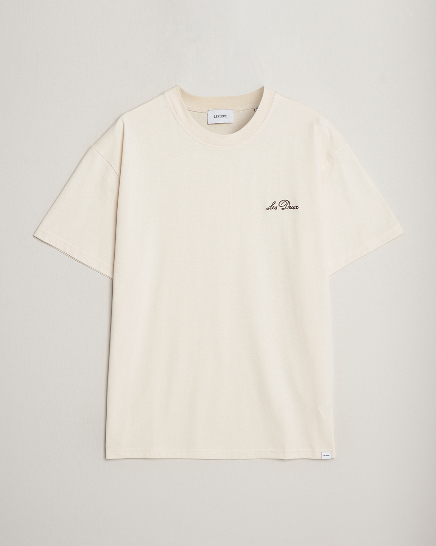 Men | T-Shirts | LES DEUX | Crew T-Shirt Light Ivory