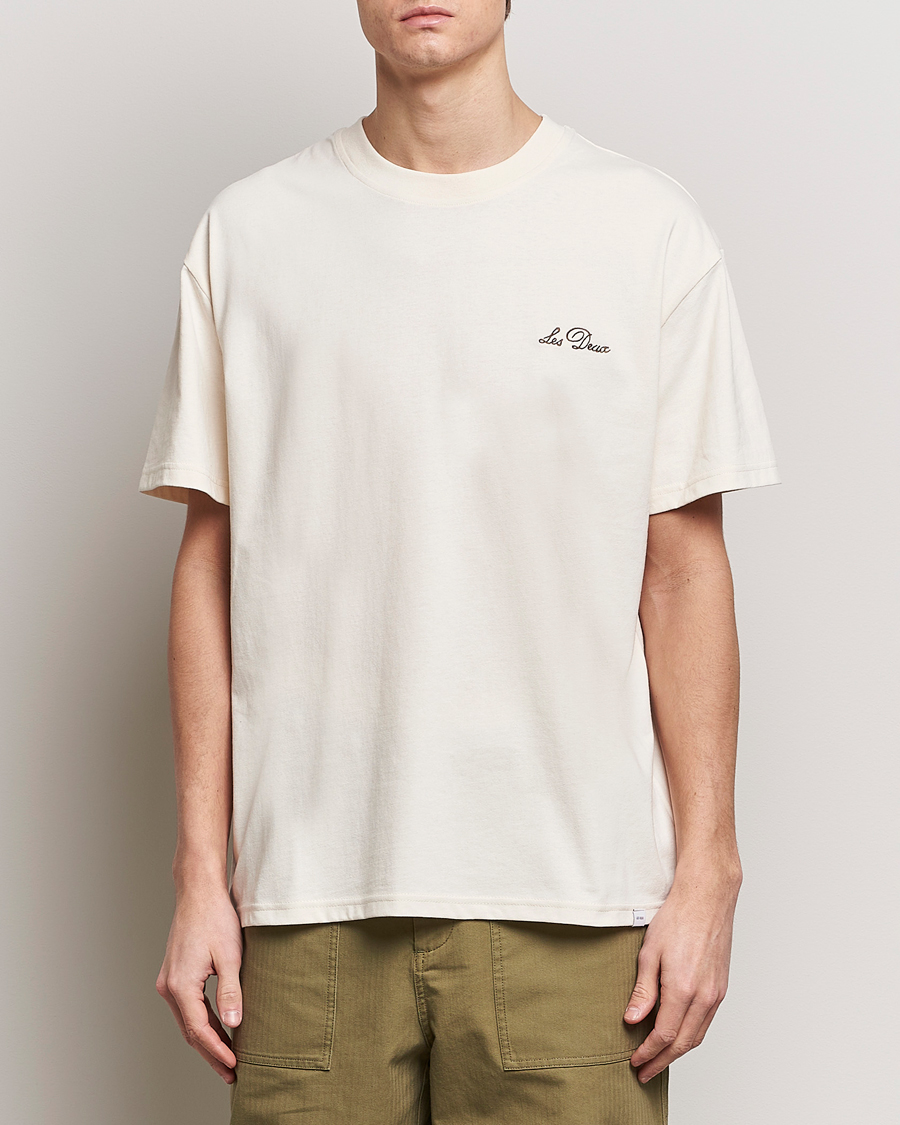 Men | T-Shirts | LES DEUX | Crew T-Shirt Light Ivory