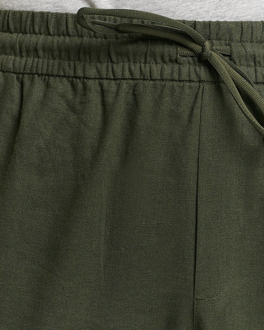 Men | Trousers | LES DEUX | Patrick Linen Pants Forrest Green