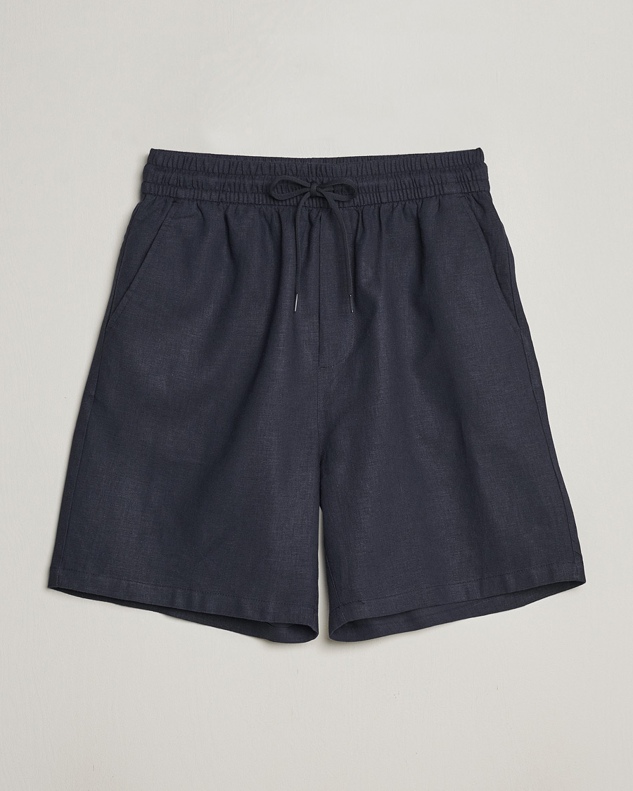 Men | Shorts | LES DEUX | Otto Linen Shorts Dark Navy