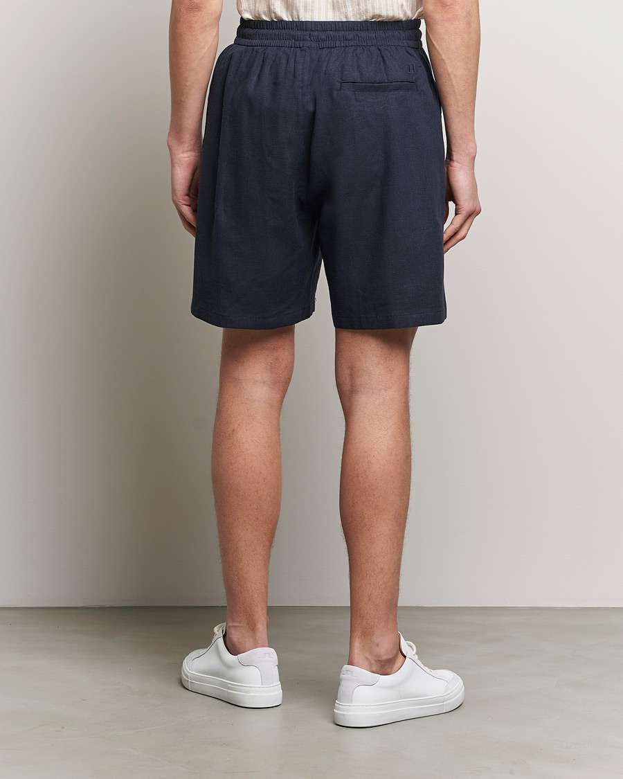 Men | Shorts | LES DEUX | Otto Linen Shorts Dark Navy