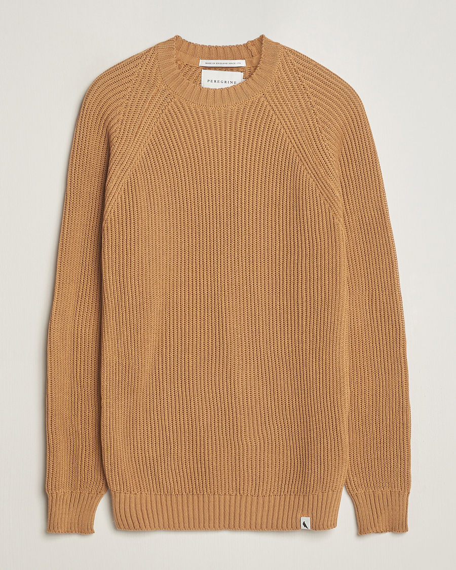 Men | Sweaters & Knitwear | Peregrine | Harry Organic Cotton Sweater Amber