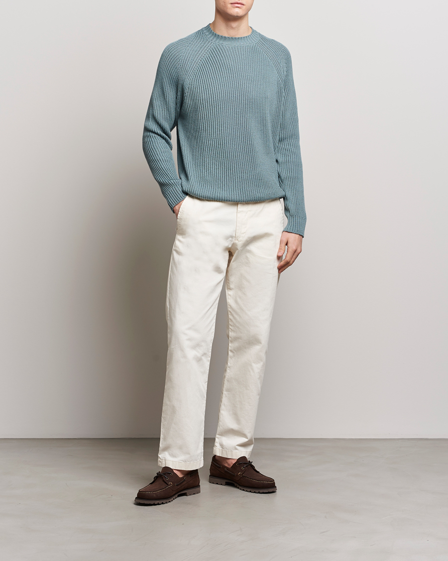 Men | Sweaters & Knitwear | Peregrine | Harry Organic Cotton Sweater Lovat