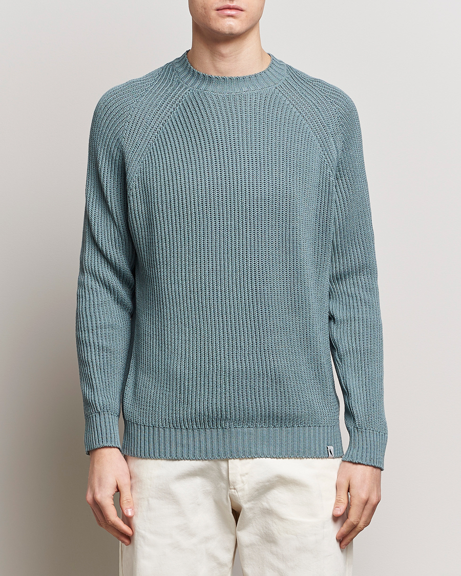 Men | Knitted Jumpers | Peregrine | Harry Organic Cotton Sweater Lovat