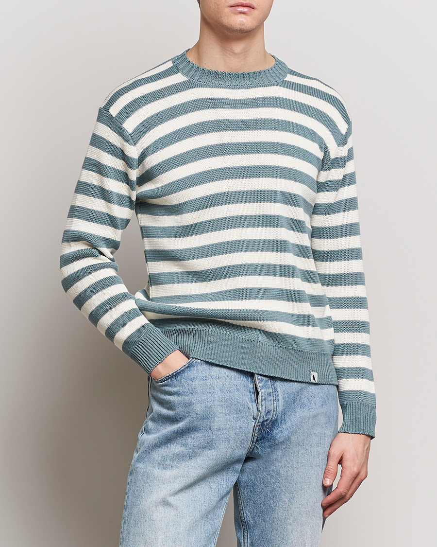 Men | Knitted Jumpers | Peregrine | Richmond Organic Cotton Sweater Lovat