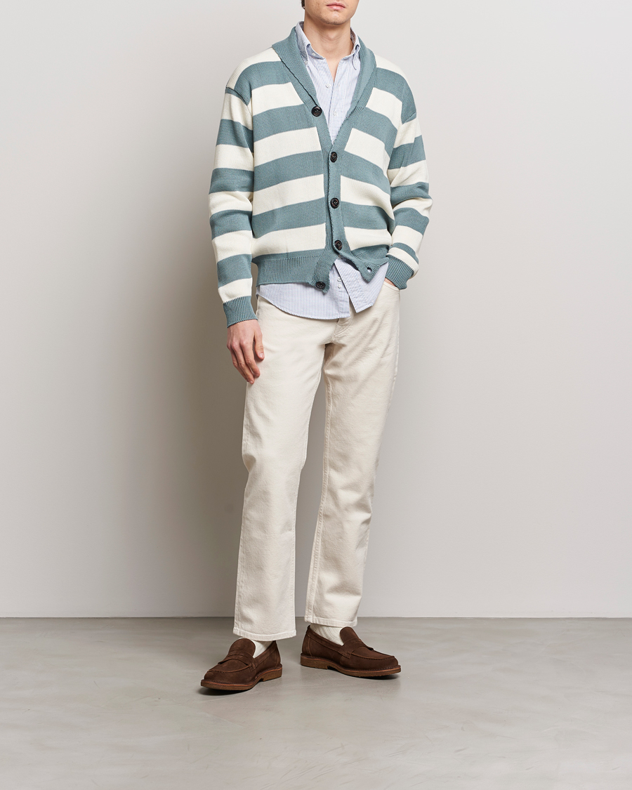 Men | Sweaters & Knitwear | Peregrine | Richmond Organic Cotton Cardigan Lovat