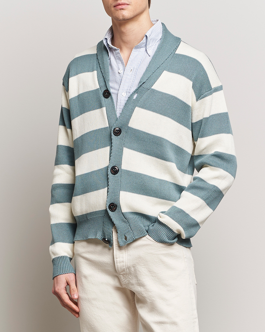 Men | Sweaters & Knitwear | Peregrine | Richmond Organic Cotton Cardigan Lovat