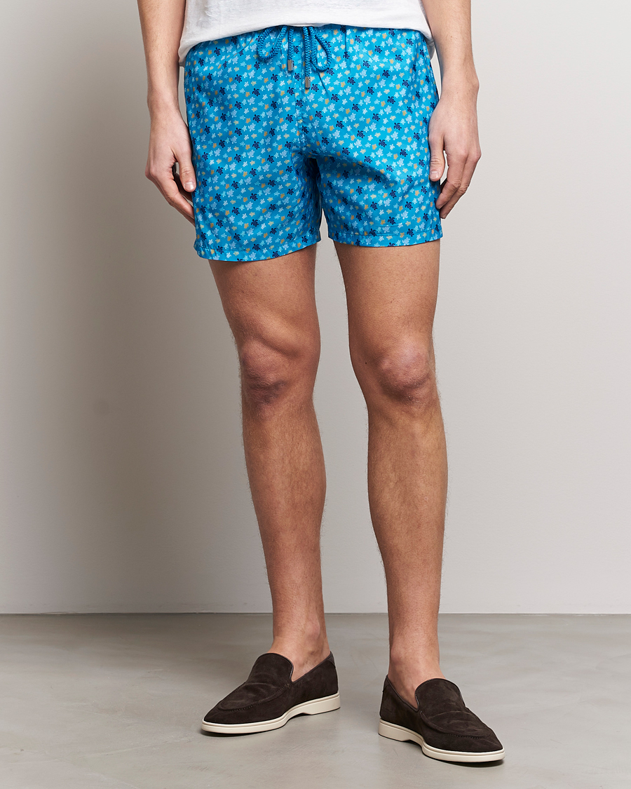 Men |  | Vilebrequin | Mahina Printed Swimshorts Bleu Hawaii