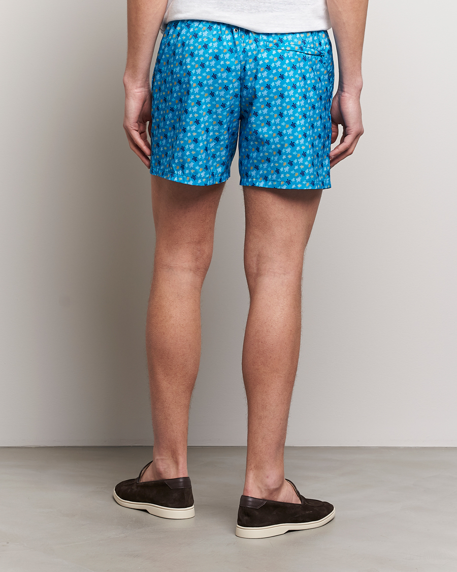 Men | Swimwear | Vilebrequin | Mahina Printed Swimshorts Bleu Hawaii