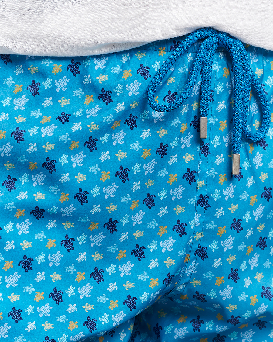 Men | Swimwear | Vilebrequin | Mahina Printed Swimshorts Bleu Hawaii