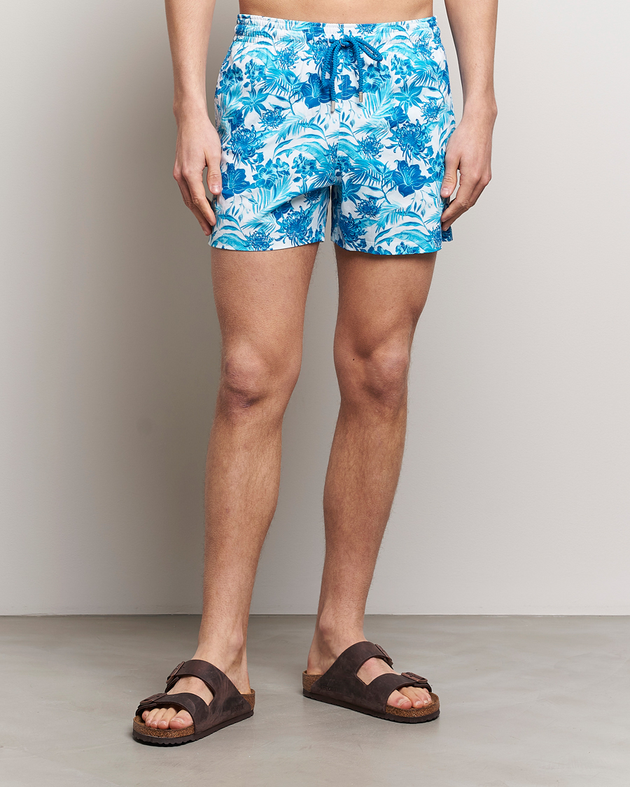 Men | Swimwear | Vilebrequin | Moorise Printed Swimshorts Blanc