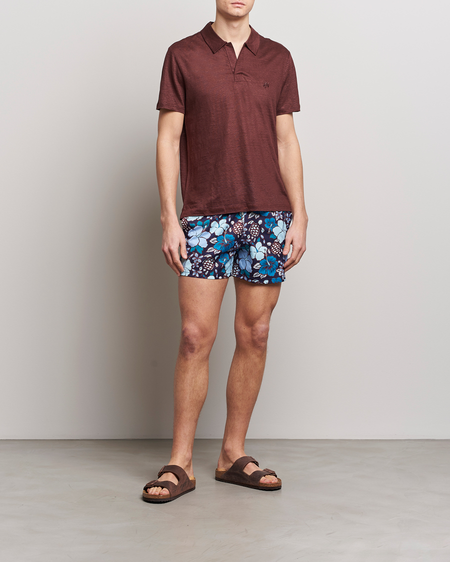 Men | Swimwear | Vilebrequin | Moorise Printed Swimshorts Minuit
