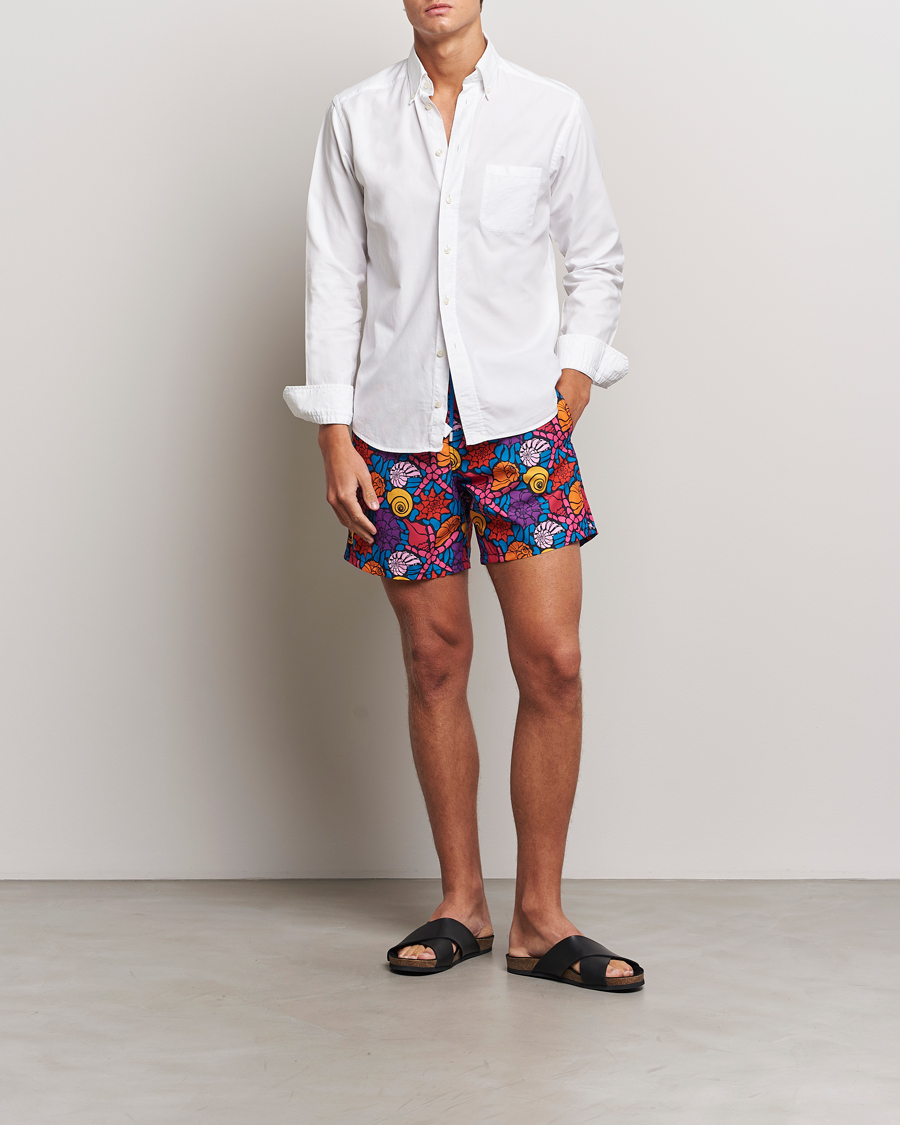 Men | Swimwear | Vilebrequin | Moorea Printed Swimshorts Bleu Marine