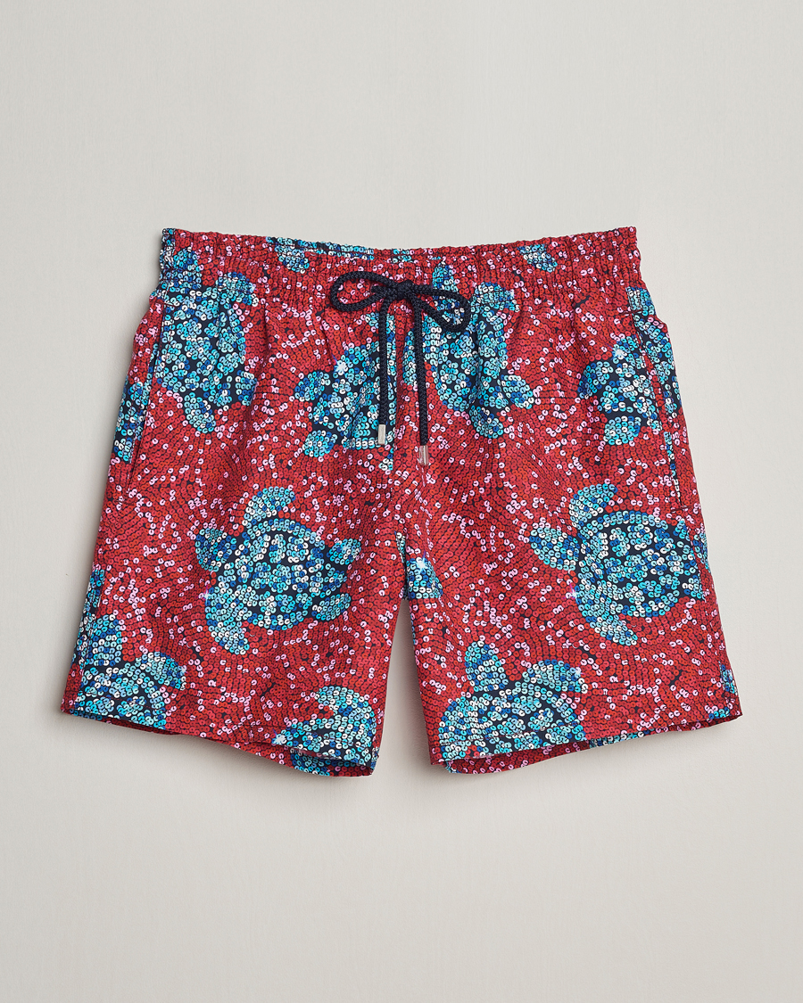 Men | Swimwear | Vilebrequin | Moorea Printed Swimshorts Merlot