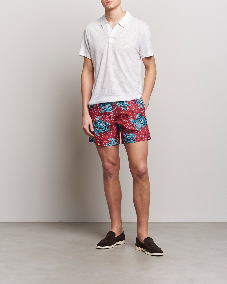 Men | Swimwear | Vilebrequin | Moorea Printed Swimshorts Merlot