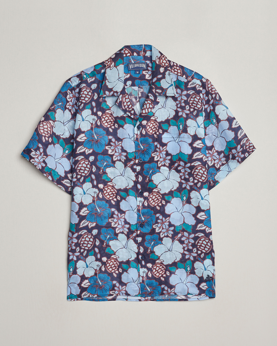 Men | Shirts | Vilebrequin | Carhli Resort Short Sleeve Shirt Minuit