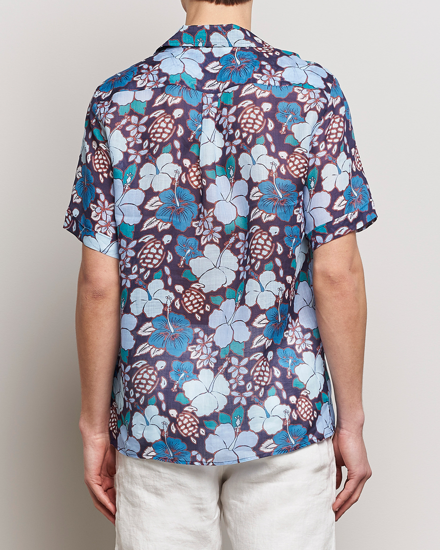 Men | Shirts | Vilebrequin | Carhli Resort Short Sleeve Shirt Minuit