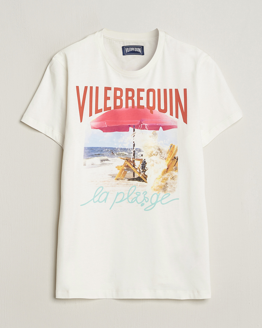 Men | T-Shirts | Vilebrequin | Portisol Printed Crew Neck T-Shirt Off White