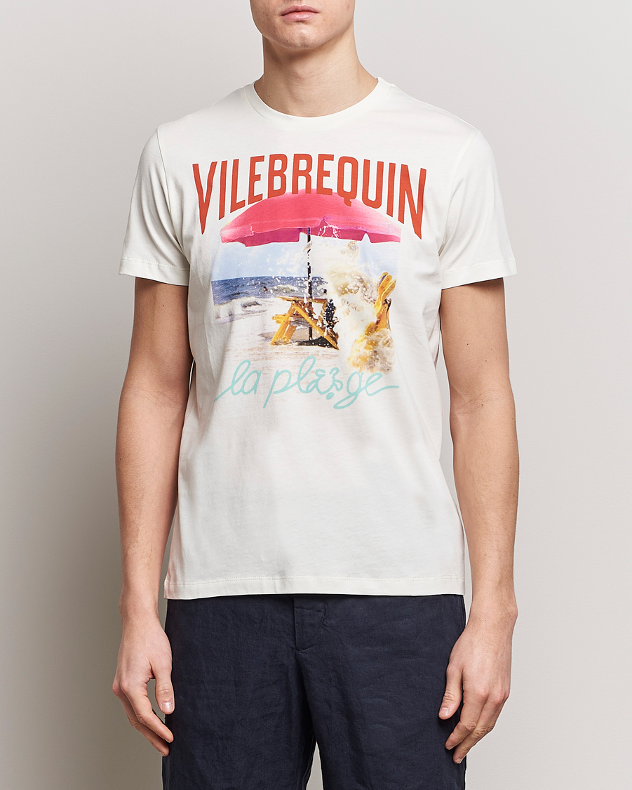 Men |  | Vilebrequin | Portisol Printed Crew Neck T-Shirt Off White