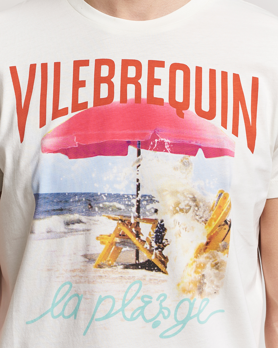 Men | T-Shirts | Vilebrequin | Portisol Printed Crew Neck T-Shirt Off White