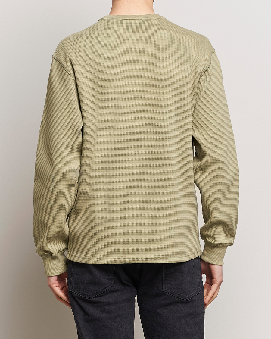 Men | Sweaters & Knitwear | Belstaff | Tarn Long Sleeve Waffle Sweatshirt Aloe