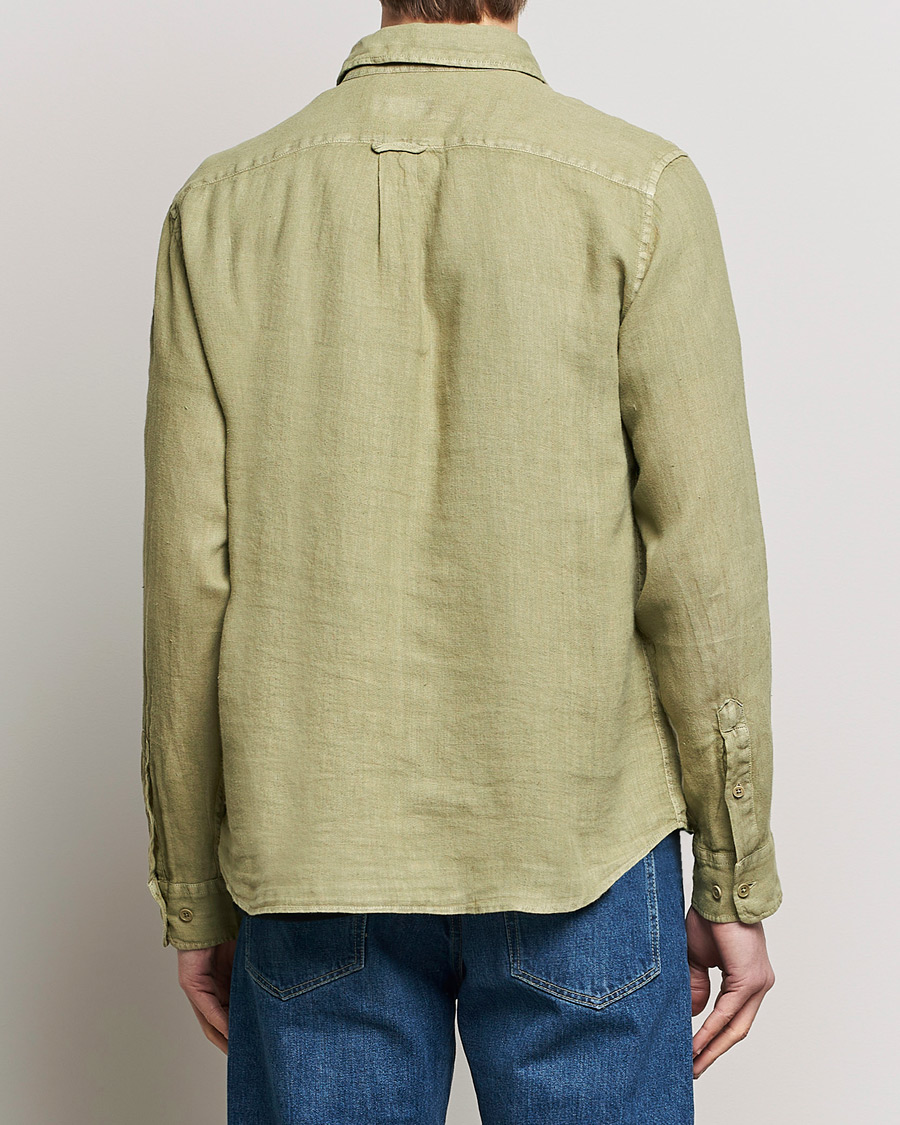 Men | Shirts | Belstaff | Scale Linen Pocket Shirt Aloe