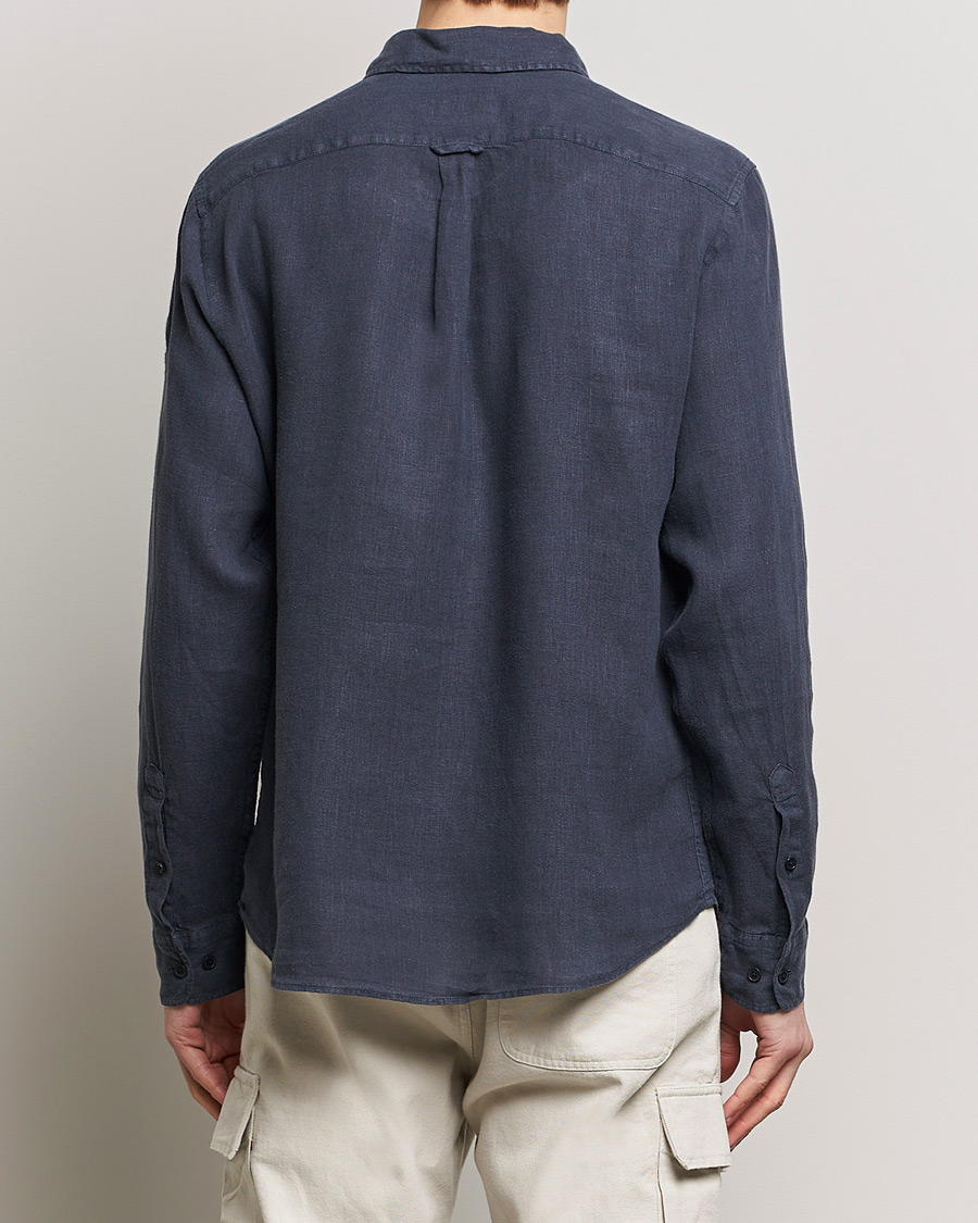 Men | Shirts | Belstaff | Scale Linen Pocket Shirt Dark Ink