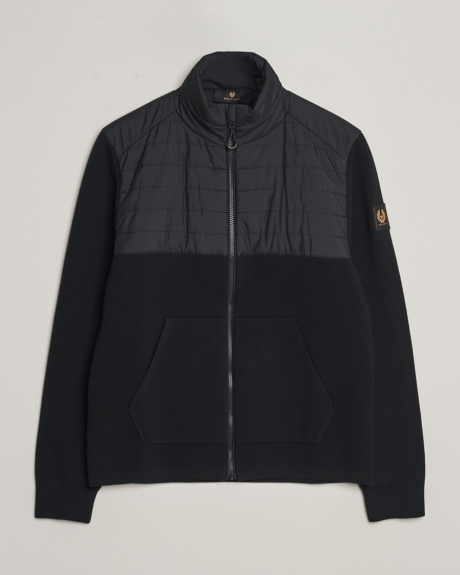 Men | Sweaters & Knitwear | Belstaff | Venture Hybrid Full Zip Black