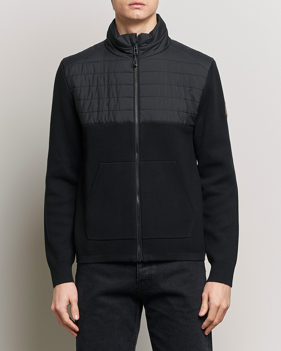 Men | Sweaters & Knitwear | Belstaff | Venture Hybrid Full Zip Black