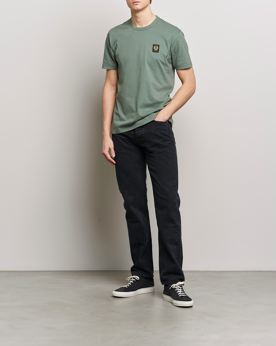 Men | T-Shirts | Belstaff | Cotton Logo T-Shirt Mineral Green