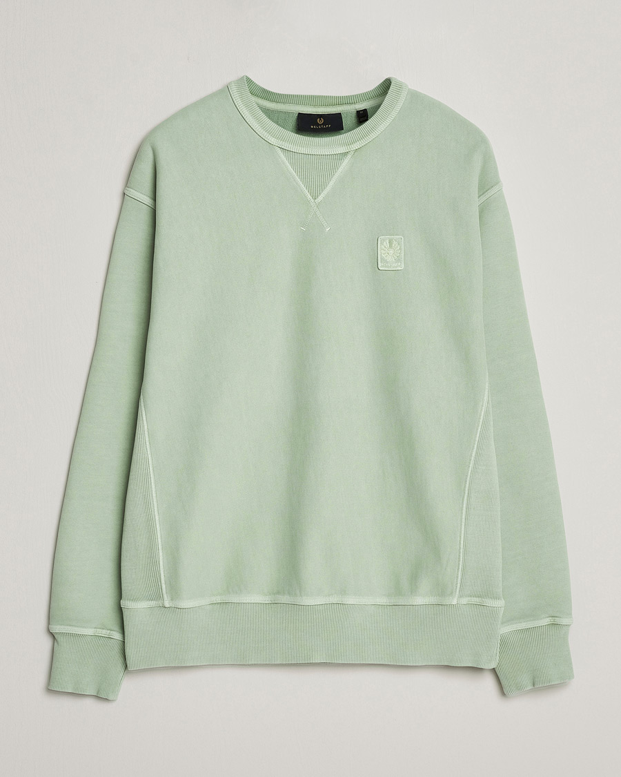 Men | Sweaters & Knitwear | Belstaff | Outliner Cotton Crew Neck Echo Green