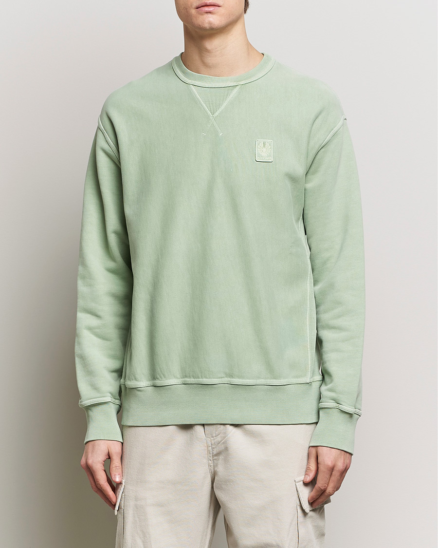 Men | Sweaters & Knitwear | Belstaff | Outliner Cotton Crew Neck Echo Green