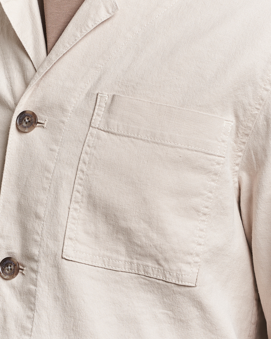 Men | Shirts | J.Lindeberg | Errol Linen/Cotton Workwear Overshirt Moonbeam
