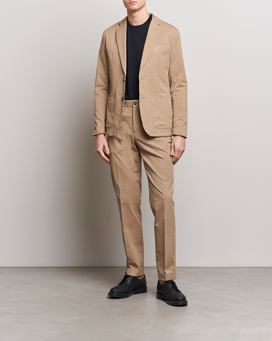 Men | Blazers | J.Lindeberg | Elton Garment Dyed Cotton Blazer Batique Khaki