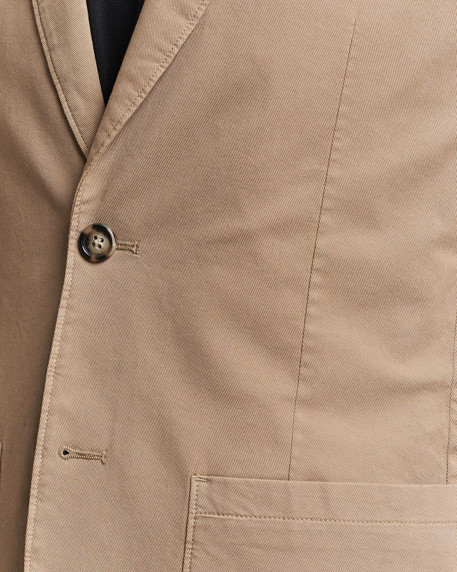 Men | Blazers | J.Lindeberg | Elton Garment Dyed Cotton Blazer Batique Khaki