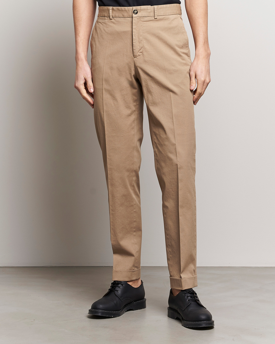 Men | Suit Trousers | J.Lindeberg | Lois Garment Dye Pants Batique Khaki