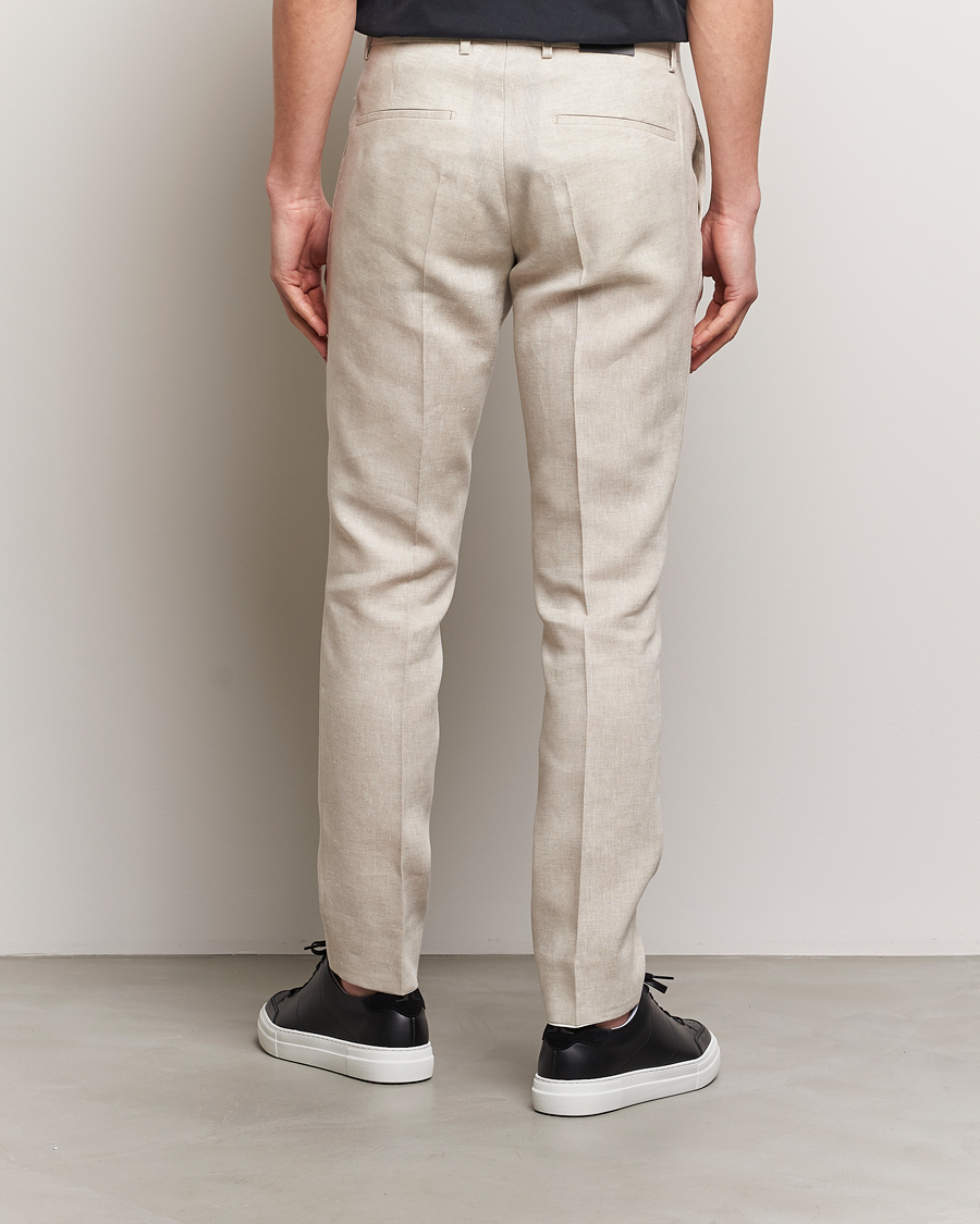 Men | Trousers | J.Lindeberg | Grant Super Linen Trousers Moonbeam
