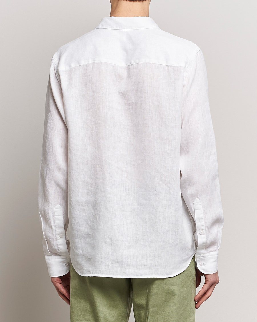 Men | Shirts | J.Lindeberg | Regular Fit Clean Linen Shirt White