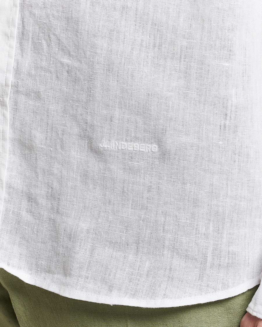 Men | Shirts | J.Lindeberg | Regular Fit Clean Linen Shirt White