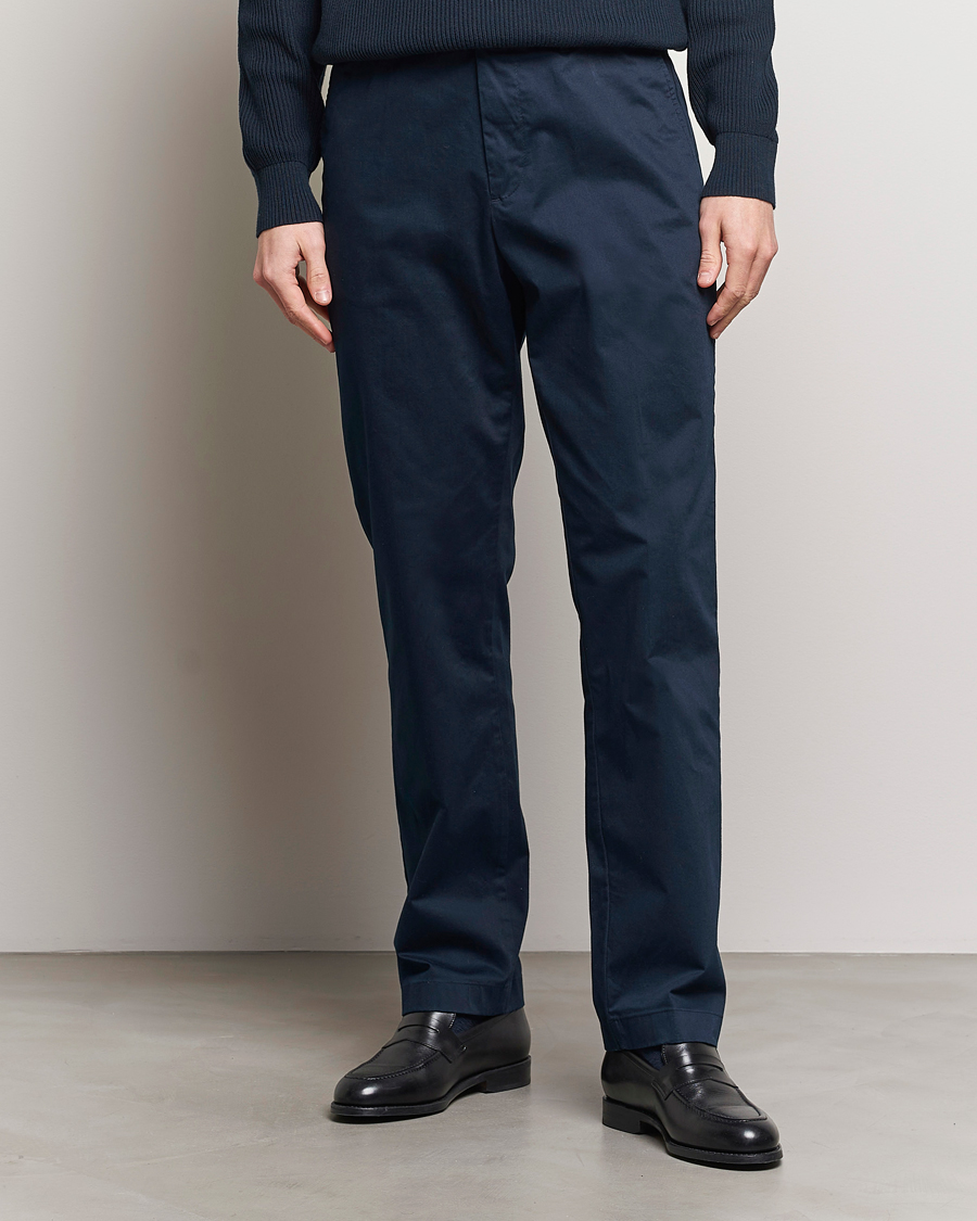 Men | Trousers | J.Lindeberg | Lois Cloud Satin Pants Navy