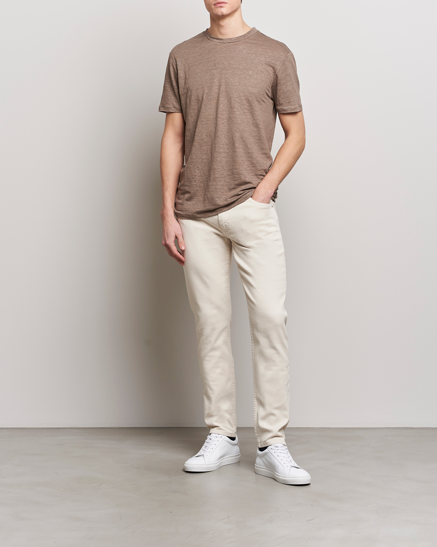 Men | Trousers | J.Lindeberg | Jay Twill Slim Stretch 5-Pocket Trousers Moonbeam