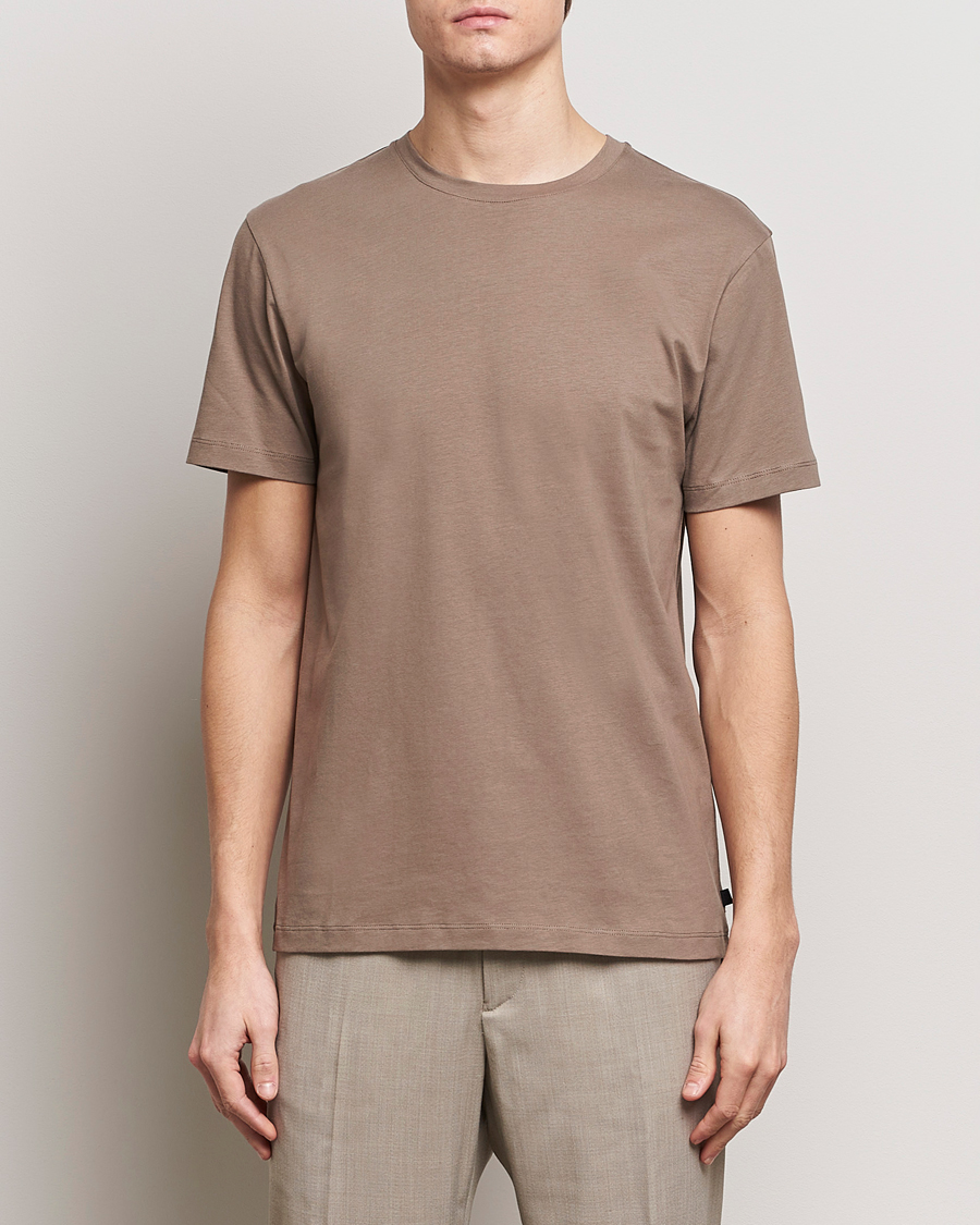 Men | T-Shirts | J.Lindeberg | Sid Basic T-Shirt Walnut