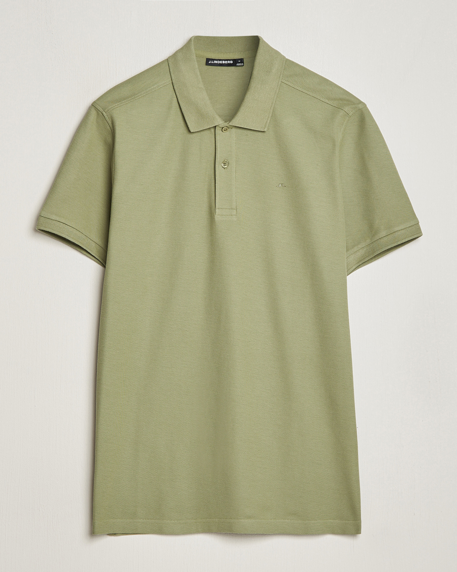 Men | Polo Shirts | J.Lindeberg | Troy Polo Shirt Oil Green
