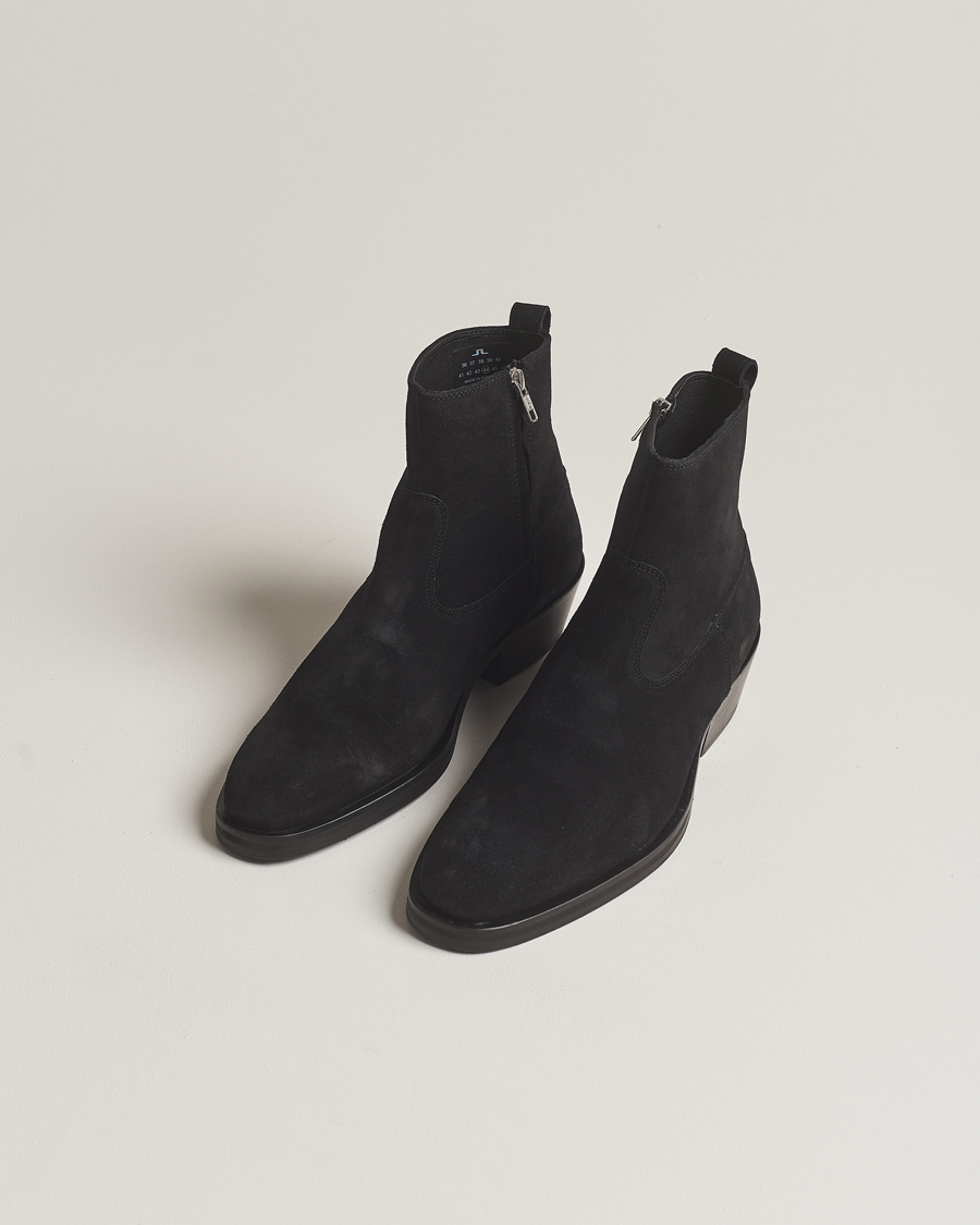 Men | Black boots | J.Lindeberg | Wyatt Suede Boots Black