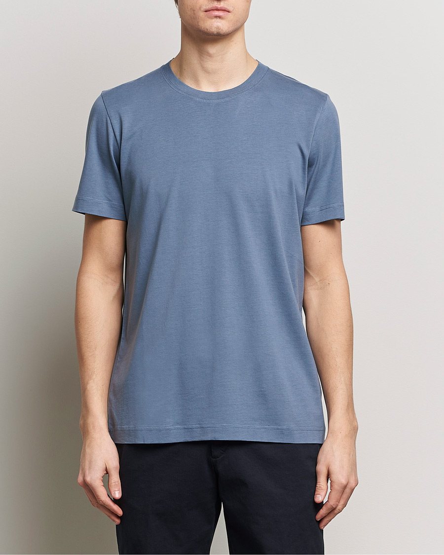 Men | Short Sleeve T-shirts | CDLP | Crew Neck Tee Steel Blue