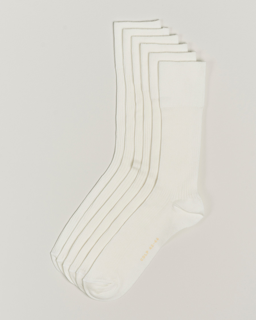 Men | Underwear & Socks | CDLP | 6-Pack Cotton Rib Socks White