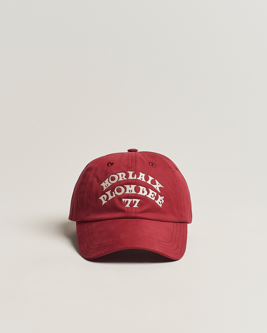 Men | Drake's Morlaix Plombee 77 Baseball Cap Red | Drake's | Morlaix Plombee 77 Baseball Cap Red