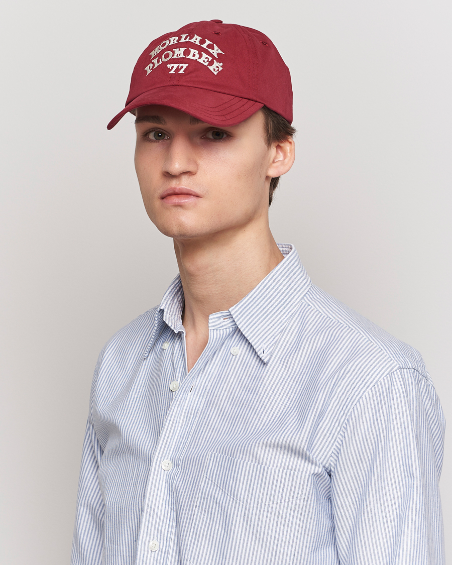 Men | Drake's Morlaix Plombee 77 Baseball Cap Red | Drake's | Morlaix Plombee 77 Baseball Cap Red